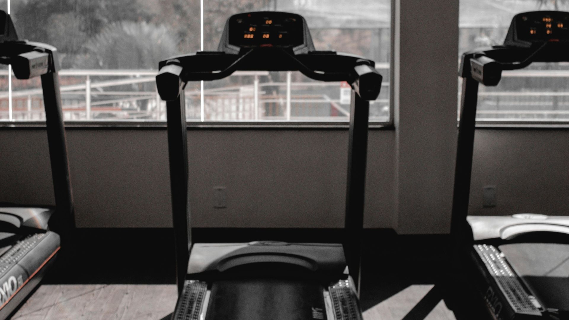 Treadmills set up for a cardio session